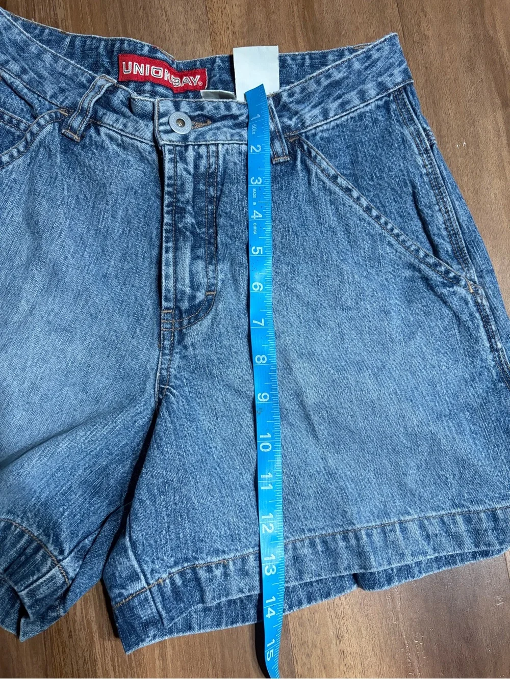 UNIONBAY Light Blue High-Rise Denim Shorts 100% Cotton